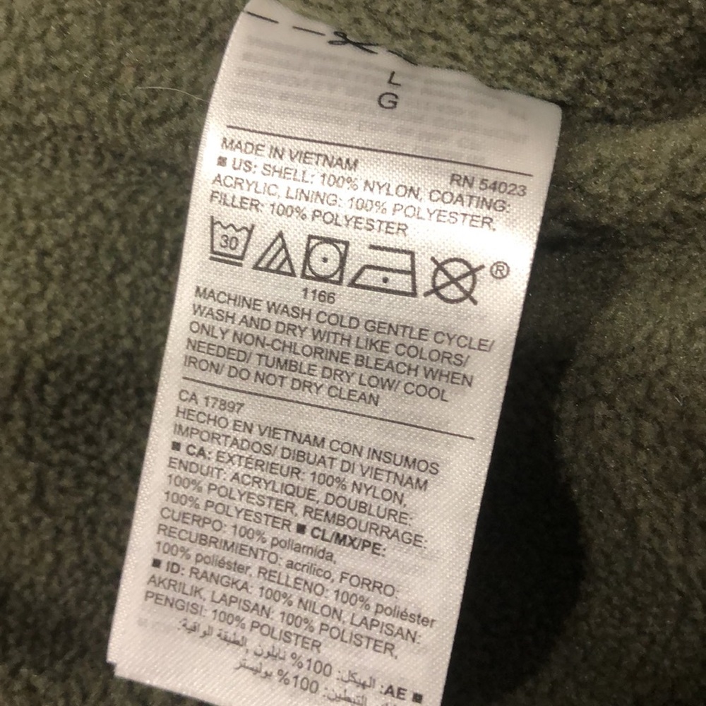 Old Navy Women’s Olive Green Hoodie Puffer Vest Size Large - Picture 6 of 6